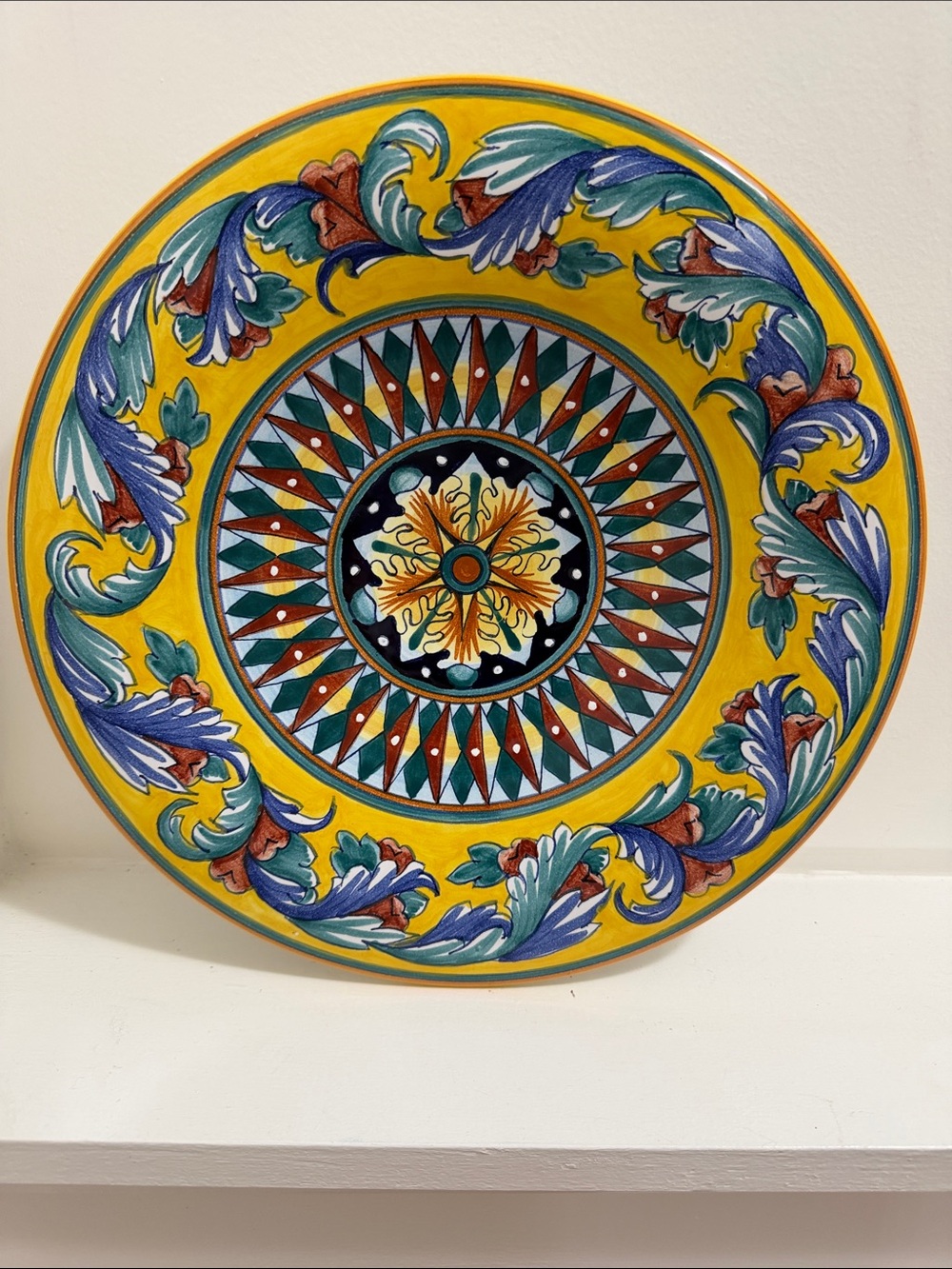 Deruta Italian Ceramic Hand-Painted and Handmade Plate